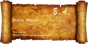 Buro Anna névjegykártya